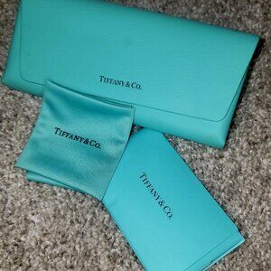 Tiffany & Co. Soft Eyeglass Pouch Case + Dust Cloth +Paperwork